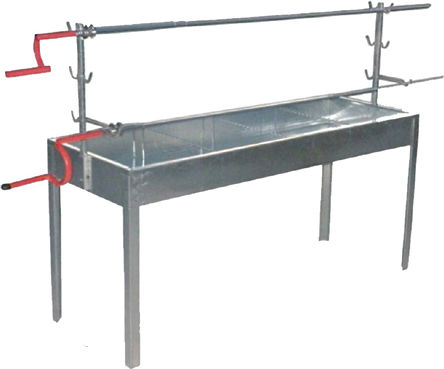 Biofan Verzinkt Holzkohlegrill für Lamm 155cmx49cm
