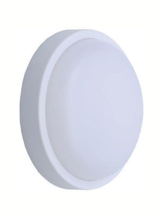 Eurolamp Waterproof Wall-Mounted Outdoor Ceiling Light IP54 with Integrated LED White