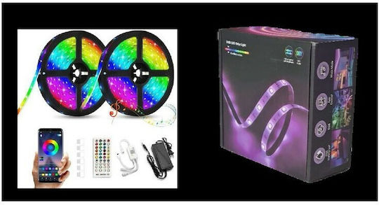 Atman Smart Ταινία LED 12V RGB Φως 5m Τύπου SMD5050 με Τροφοδοτικό & Τηλεχειριστήριο