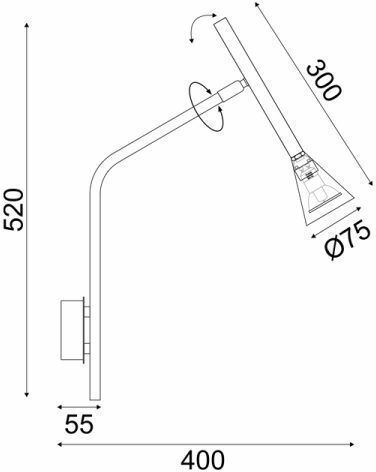 Aca Clouzot Modern Lamp Wall with Socket GU10 White 8x40x8cm