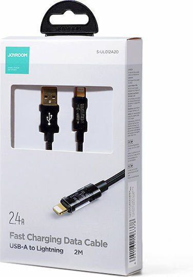 Joyroom S-UL012A20 Braided USB-A to Lightning Cable 20W Black 2m