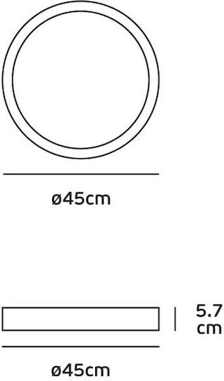 VK Lighting Πλαφονιέρα 45εκ. LED VK Lighting Πλαφονιέρα 45εκ. LED