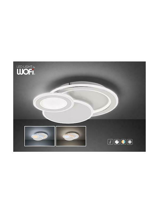 Wofi Mola Modernă Metalică Plafonieră de tavan cu LED Integrat 49buc Alb