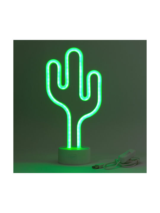 Legami Milano Neon Διακοσμητικό Φωτιστικό LED Θερμό Λευκό Κάκτος 29.5x14.5x8.5εκ.
