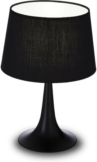 Ideal Lux Metal Table Lamp for Socket E27 with Black Shade and Base