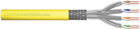 Digitus S/FTP Cat.7a (10Gbps) Καλώδιο Δικτύου Ethernet χωρίς ακροδέκτες 500m Κίτρινο
