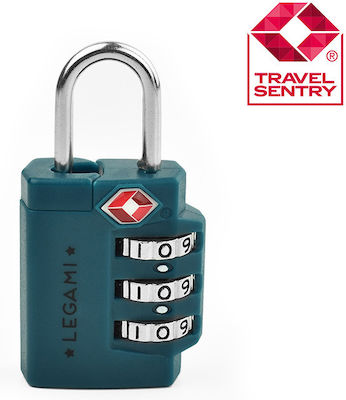 Legami Milano Padlock Brass Combination with TSA Certification 85mm 1pcs