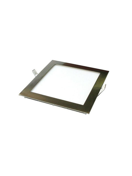 Atman Square Recessed LED Panel 12W with Natural White Light 4000K 17x17cm