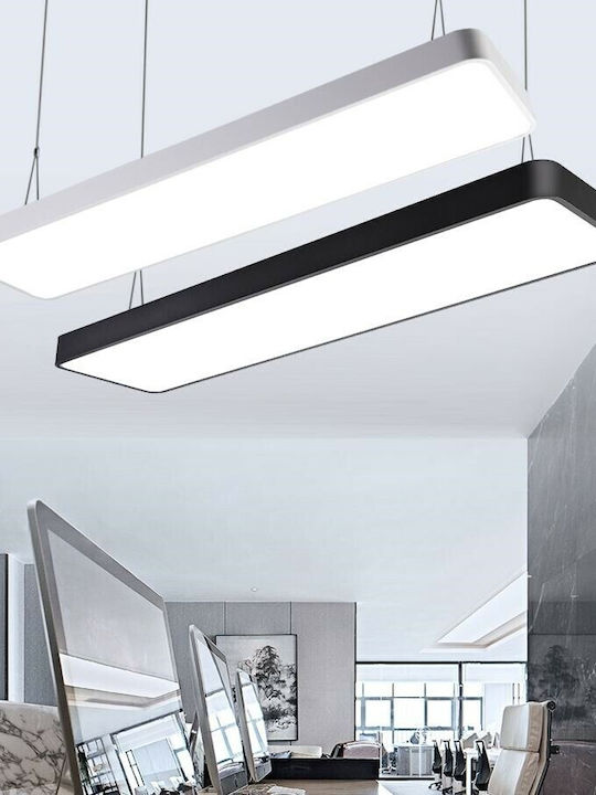 Atman Παραλληλόγραμμο Κρεμαστό LED Panel 60W με Φυσικό Λευκό Φως 4000K 120x30εκ.