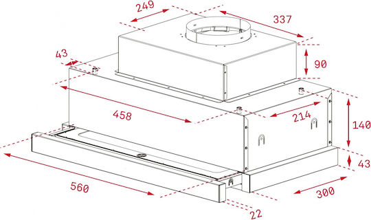 Teka CNL 6815 Plus Συρόμενος Απορροφητήρας 60cm Inox