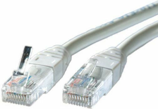 Roline U/UTP Cat.6 Ethernet Network Cable 0.5m Gray 1pcs