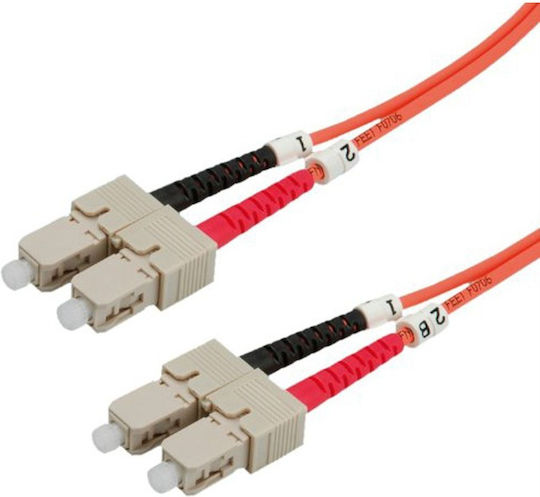 Value Fiber Optic Cable SC-SC 5m Orange 1pcs