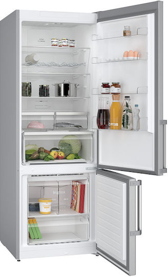 Pitsos Ψυγειοκαταψύκτης 508lt Total NoFrost Υ193xΠ70xΒ80εκ. Inox PKNB56XLEP