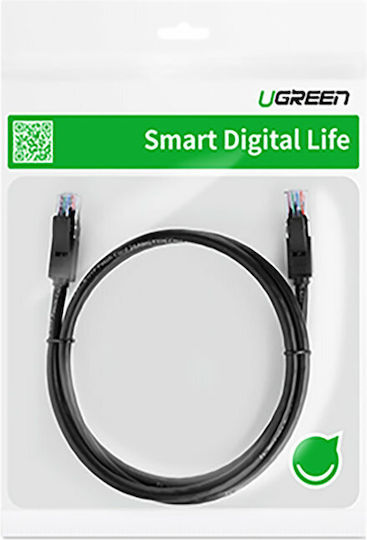 Ugreen Flat U/UTP Cat.6 (Gigabit) Network Cable Ethernet 10m Black
