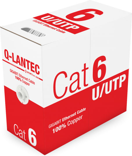 A-LAN U/UTP Cat.6 Gigabit Network Cable Ethernet without Terminated Connectors 305m Gray