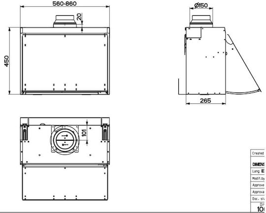 Faber 106/45 Plus Πτυσσόμενος Απορροφητήρας 60cm Λευκός