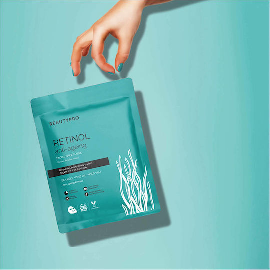 Beauty Pro Retinol Sheet Μάσκα Προσώπου για Αντιγήρανση Με Ρετινόλη 22ml