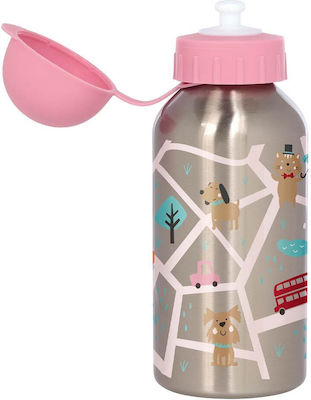 Sigikid Kids Stainless Steel Water Bottle Γάτα Σκύλος Multicolour 400ml