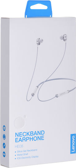 Lenovo HE08 In ear Bluetooth хендсфри Слушалки Бял