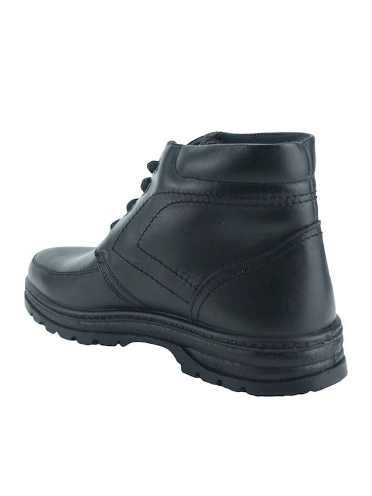 Leder Schwarz Herrenstiefel Anatomisch