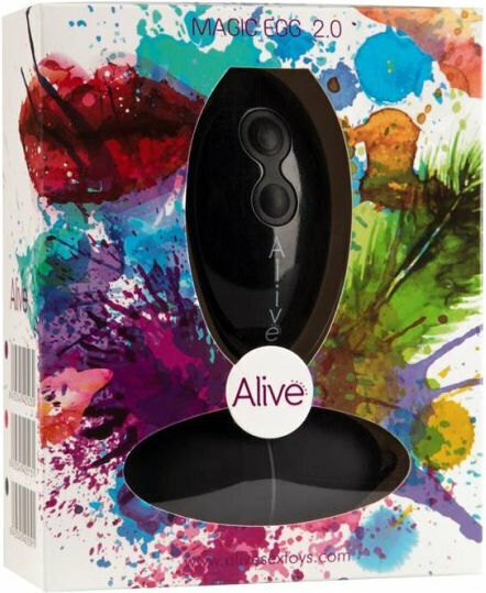 Adrien Lastic Alive Magic Egg 3.0 Vibrator Egg with Remote Control 7.5cm Black