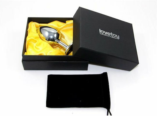 Lovetoy Rosebud Classic Metal Πρωκτική Σφήνα Small Silver / Clear 6.8cm