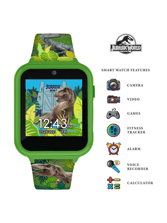 Orologio Digitale Jurassic World Per Ragazzi - Cinturino Verde Con Dinosauri - JRW4100 - Foto 5