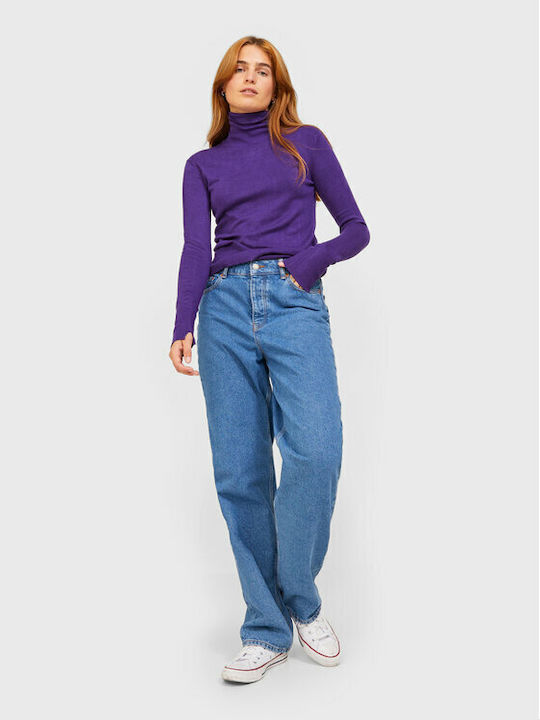 Jack & Jones Women's Long Sleeve Sweater Turtleneck Purple / Acai