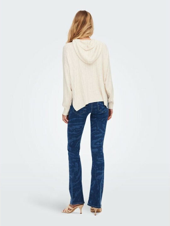 Tessa Women's Long Sleeve Sweater with Hood Pumice Stone