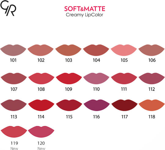 Golden Rose Soft & Matte Creamy Long Lasting Liquid Lipstick Matte 104 5.5gr