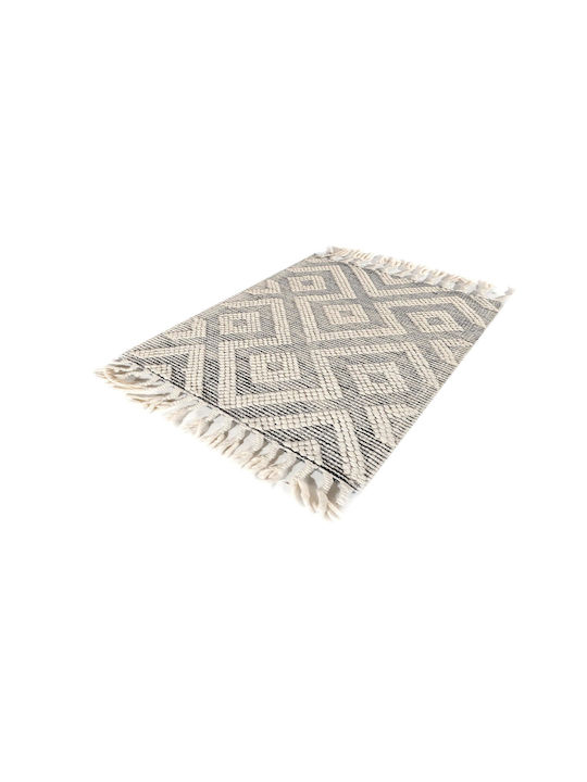 Tzikas Carpets Nomad 55157-060 Handmade Rug Rectangular Wool with Fringes Beige