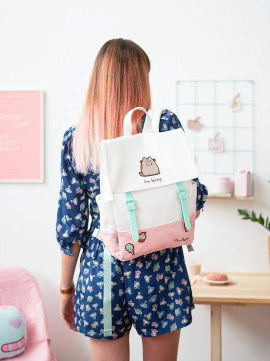 Grupo Erik Pusheen Rose Collection Ghiozdan De Școală Primară De Spate Cu Husă Pentru Sticlă De Apă Roz 14 Litri 30 X 11 X 38 Cm