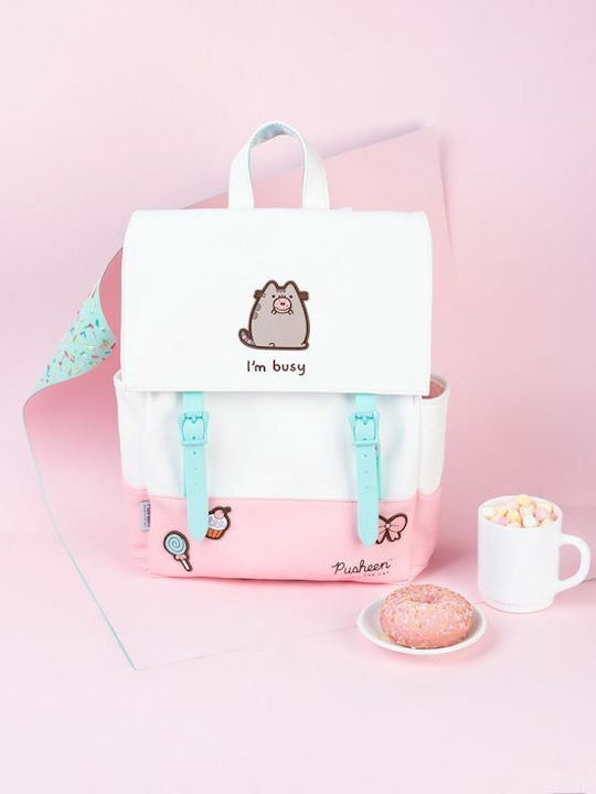 Grupo Erik Pusheen Rose Collection Ghiozdan De Școală Primară De Spate Cu Husă Pentru Sticlă De Apă Roz 14 Litri 30 X 11 X 38 Cm