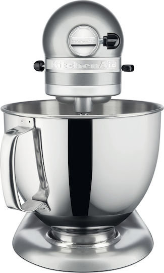 Kitchenaid Захарни изделия Сребърен Contour Silver Серия Artisan 5KSM175PSECU Стенд миксер 300W с Неръждаема Купа 4.8лт