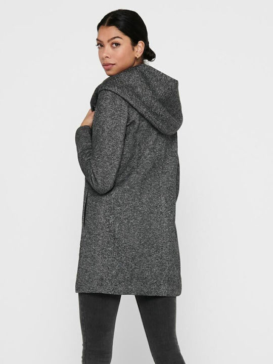 Sedona Women's Dark Grey Peacoat with Hood