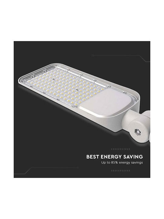 V-TAC Εξωτερικό Φωτιστικό LED Δρόμου 50W με Ψυχρό Λευκό Φως IP65 Γκρι