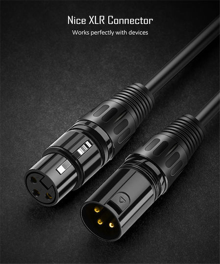 Cabletime AV350 Kabel XLR-Stecker - XLR-Buchse Schwarz 10m