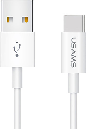 Usams US-SJ285 USB 2.0 Cable USB-C male - USB-A 10W Λευκό 1m SJ285USB01