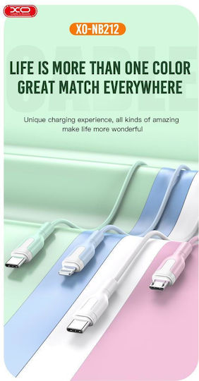 XO NB212 USB-A to Lightning Cable White 1m (16.005.0189)