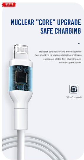 XO NB212 USB-A to Lightning Cable White 1m (16.005.0189)