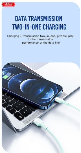 XO NB212 Regular USB 2.0 to micro USB Cable Λευκό 1m