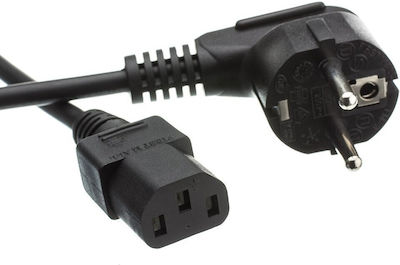 Powertech Schuko - IEC C5 Cable 1.5m Μαύρο 10τμχ (CAB-P028)