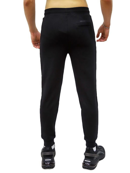 Karl Lagerfeld Men's Sweatpants with Rubber Black