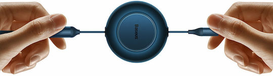 Baseus Bright Mirror 2 Retractable / Flat USB to micro USB / Lightning / Type-C Cable 3.5A Μπλε 1.1m (CAMJ010203)