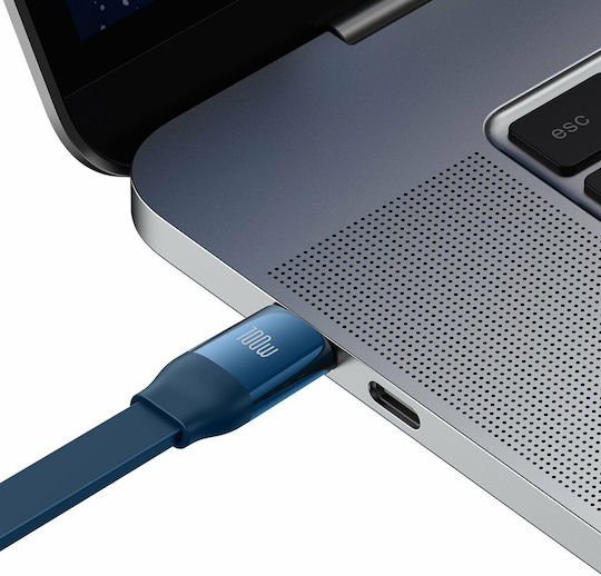 Baseus Bright Mirror 2 Retractable / Flat USB to micro USB / Lightning / Type-C Cable 3.5A Μπλε 1.1m (CAMJ010203)