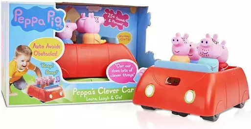 Wow!Stuff Mașina Inteligentă a Peppa Peppa Pig pentru Vârsta 3+ Ani