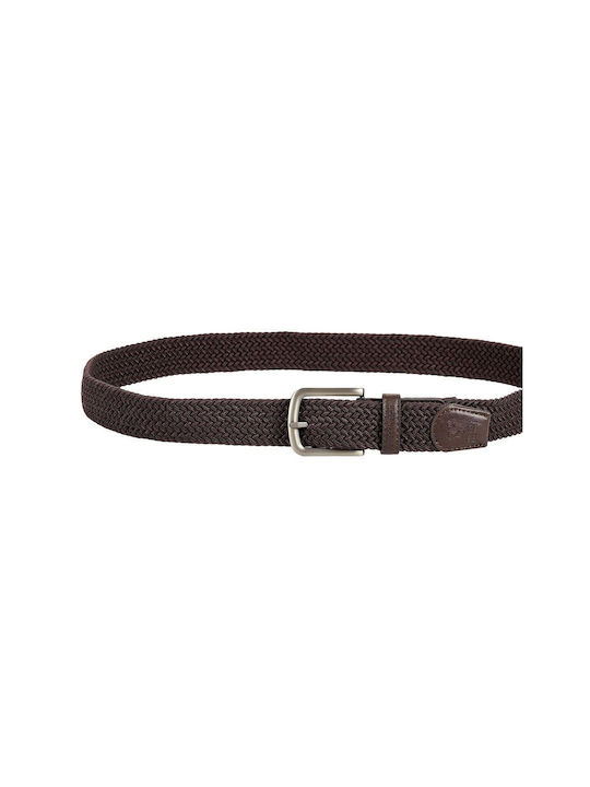 Funky Buddha Men's Knitted Fabric Belt Brown