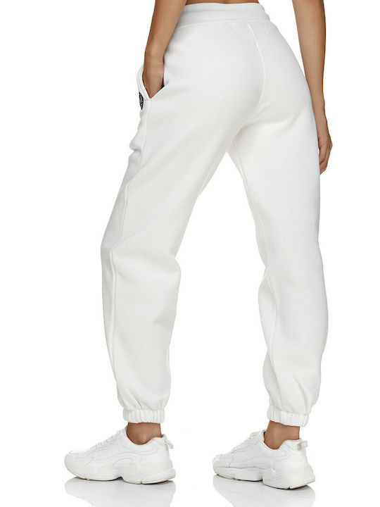 Bodymove Damen-Sweatpants Jogger Weiß