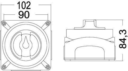 Osculati Osculati Boat Battery Selector Battery Switch Both Continuous 300A/Max 450A