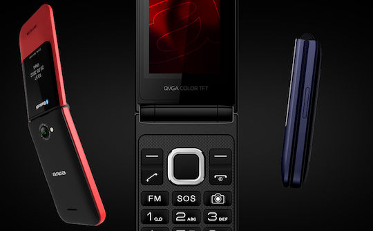 Aiwa FP-24 MKII Dual SIM Κινητό με Κουμπιά Black